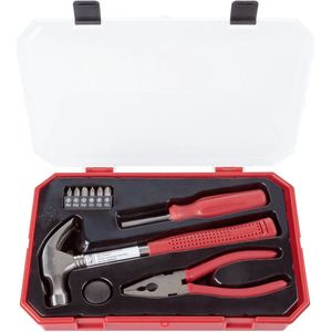 Parkside huishoudgereedschap 10 delig - Gereedschapsset - Inclusief bewaardoos - Hamer - Schroevendraaier- Combinatietang - Gereedschapskoffer