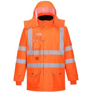 Portwest Hi-Vis Ademend 7-in-1 Verkeersjack RT27 - Oranje - M