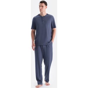 Dagi Pyjamaset met Korte Mouwen, Ronde Hals en Broek met Normale Taille