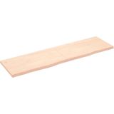 The Living Store Wandplank Eikenhout - 180 x 50 x 4 cm - Rustiek design