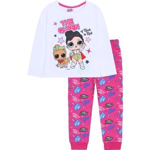 LOL Surprise - Meisjespyjama - Wit-Roze - Tweedelig
