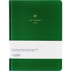 My Journal Agenda 2024 - Groen - Linnen