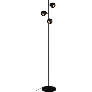 Vloerlamp Bolero 3L Zwart - hoogte 160cm - excl. 3x GU10 lichtbron - IP20 > vloerlamp zwart | leeslamp zwart | staande lamp zwart | designlamp zwart | lamp modern zwart | lamp design zwart