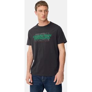 camel active - T-shirt - Marineblauw - Ronde Hals - 100% Katoen