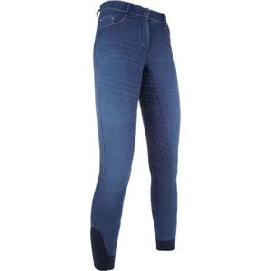 Rijbroek -Summer Denim Easy- 3/4 silicoon zitvlak maat 84 (lengtemaat 42)