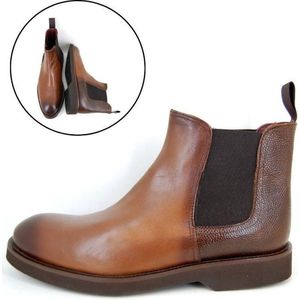 Stravers - Chelsea Boots Maat 39 Heren Bruin Kleine Maten Laarsjes Heren Leer