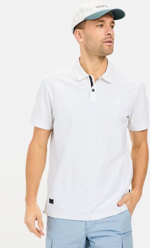camel active - Korte Mouw Poloshirt - Wit