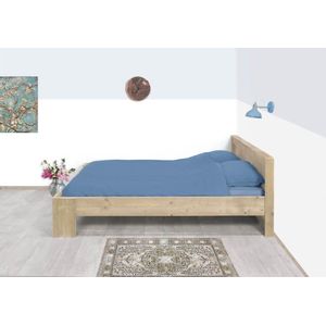 Steigerhout bed blokpoot - 180x200 - oud steigerhout - kwaliteit