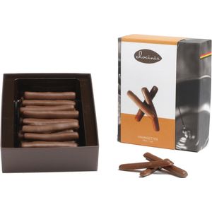 Duva Premium Gekonfijte Sinas in chocolade, Belgische Melk Chocolade met sinaasappel, Orangettes 200g
