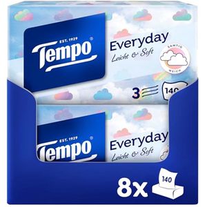 Zachte wasmachinebestendige papieren zakdoeken - 8 dozen, 140 doeken per doos - ruimtebesparende dispenser