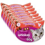 Whiskas Temptations Snacks - Kattensnoepjes - Rund - 8 x 60g