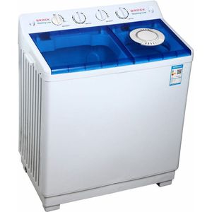 Brock XXXL Grote Camping Wasmachine met Dubbele Trommel 10Kg was Capaciteit - 6,5Kg Centrifuge Capaciteit - Perfect voor Campers, Studio's, Flats of Camping - 84 x 45 x 93 cm - 540W