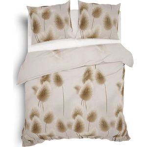 Heckett & Lane Jonas Dekbedovertrek - Flanel - Lits-jumeaux - 240x200/220 cm - Buff Beige