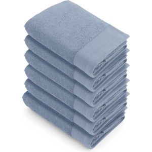 Walra handdoeken 50x100 Soft Cotton - 6-delig - Badhanddoeken 550 g/m² - 100% Katoen - Handdoekenset Blauw
