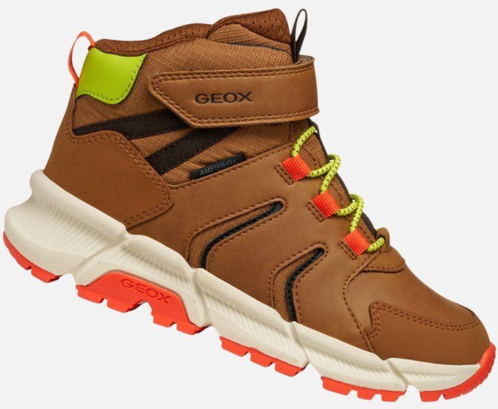Geox - Flexyper Plus ABX - Waterdichte Kindertrainers - Bruin/Oranje
