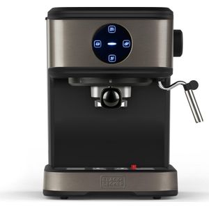 BLACK+DECKER BXCO850E Espressomachine 850W 20 bar 2 kopjes stoomfunctie automatische uitschakeling programmeerbare hoeveelheid tank 1.5L anti-vingerafdrukafwerking Espresso