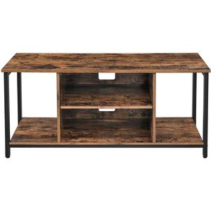 MIRA Home - Tv-kast - Tv tafel meubel - Vintage - Staal - Bruin - 110x40x50