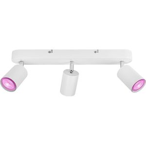 Ledmatters - Opbouwspot Wit - Dimbaar - 3 x 5.7 watt - 350 Lumen - 2000-6500 Kelvin - Philips GU10 spot Hue White & Color - IP21 Stofdicht