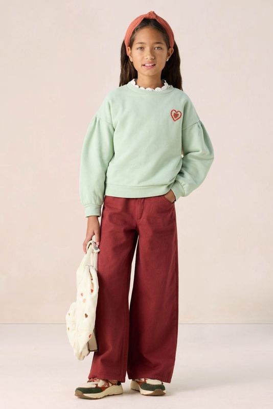 Sissy-Boy - Wide Leg Jeans - Rood - Hoge Taille - 5-Pocket Model