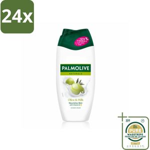 Palmolive Naturals - Olijf & Melk - Douchecrème - Natuurlijk & Verzachtend - 250 ml - Voordeelverpakking - 24 stuks - Natuurlijke ingrediënten - Vegan