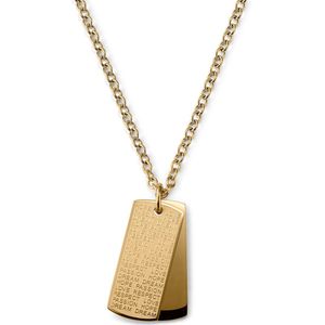 Goudkleurige Dogtagketting met Statement