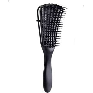 CHPN - Antiklit borstel - Anti-klit haarborstel - Haar borstel - Zwart - Kunststof - Klitten uit haren kamen - Verstelbaar