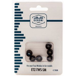 Dekoni Bulletz echte draadloze oortelefoon - klein (4,9 mm)