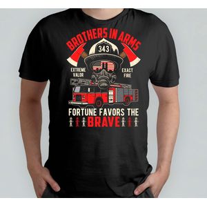 Brothers in arms - T Shirt - Firefighters - FireHeroes - BraveBrigade - RescueTeam - Brandweer - BrandHelden - MoedigeBrigade - Reddingsteam