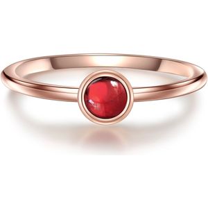 Glanzstücke München - Solitaire Ring - Roségoud - Sterling Zilver - Granaat