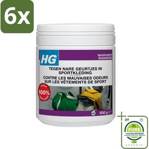 HG Wasmiddel Toevoeging Tegen Nare Geuren In Sportkleding 500 gr - Voordeelverpakking - 6 stuks - Sportkleding geurverwijderaar - Wasmiddeltoevoeging