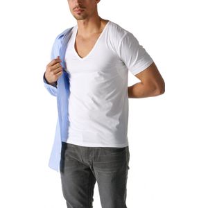 Mey Dry Cotton functional T-shirt (1-pack) - heren T-shirt regular fit diepe V-hals - wit - Maat: 7XL