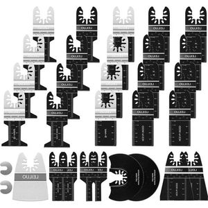 Multitool Blades - 31 Pack Oscillerende Tool Blades Kit voor het snijden van Hout Metaal Kunststoffen - Past op Dewalt Rockwell Milwaukee Makita Silverline Black Decker Einhell