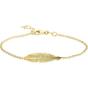 Glams armband veer 16,5 + 2,5 cm 3 micron - Zilver