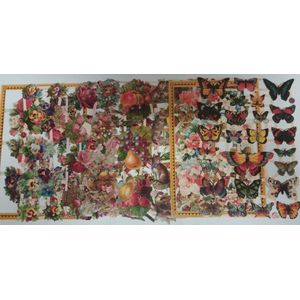 Poëzieplaatjes 9 vellen - Vlinders, Vogels, Bloemen en Poezen