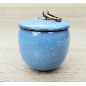 Mini Urn keramiek soft blauw 60ml
