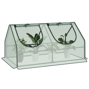 Kamyra® Serre voor Buiten - Tuinkas, Broeikas, Kweekkas - PE&Staal - 120x60x60 cm - Groen