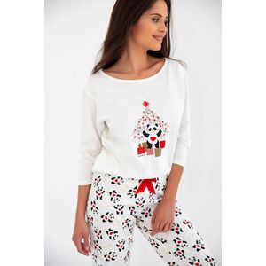 Sensis Katoenen Pyjama Dames Volwassenen Lange Mouw Lange Broek Panda S