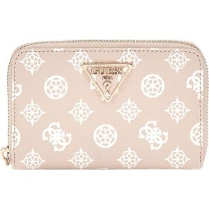 Guess - Laurel Slg Large Zip Portemonnee - Beige - Synthetisch Materiaal
