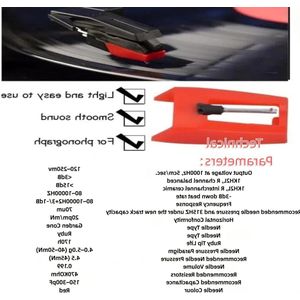 Zeynomax - Reserve naalden voor platenspeler | Vervangingsnaald draaitafel | Phonograaf naalden 2 stuks