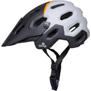 Veiligheidshelm met licht en vizier voor volwassenen - zwart/grijs/oranje - fiets/e-bike/elektrische step