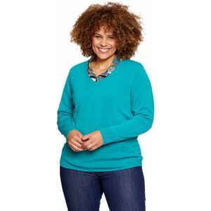 Zachte trui met lange mouwen en V-hals