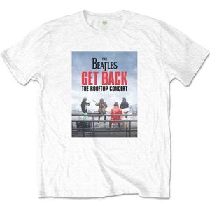 The Beatles - Rooftop Concert Heren T-shirt - XL - Wit