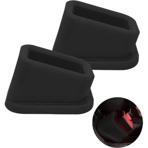 2 Stuks Autogordel Slot Houders Zwart - Slijtvaste Siliconen Gordel Gesp Houder - Houdt de Gordelontvanger in een Rechtopstaande positie - Autogesp Stabilisator - voor Kinderen, Volwassenen, Ouderen
