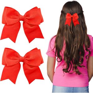 Allecto Plus - Grote Franse satijnen haarstrik clip voor meisjes en vrouwen