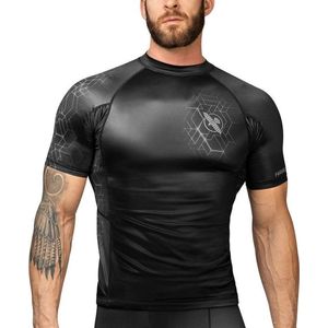 Hayabusa Geo Short Sleeve Rashguard - Zwart Grijs