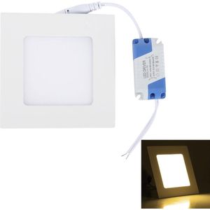 6W Warm wit licht 12cm vierkant paneel licht Lamp met LED Driver 30 LED SMD 2835 lichtstroom: 430LM AC 85-265V knipsel grootte: 11cm