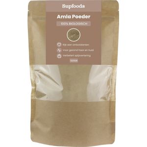 Amla Poeder 100% Biologisch - 500gram - Stimuleert Gezond Haar, Huid en Spijsvertering - Gebruik Amla Poeder als Haar- of Huidmasker of Maak een Gezonde Kruidenthee - Biologisch Gecertificeerd