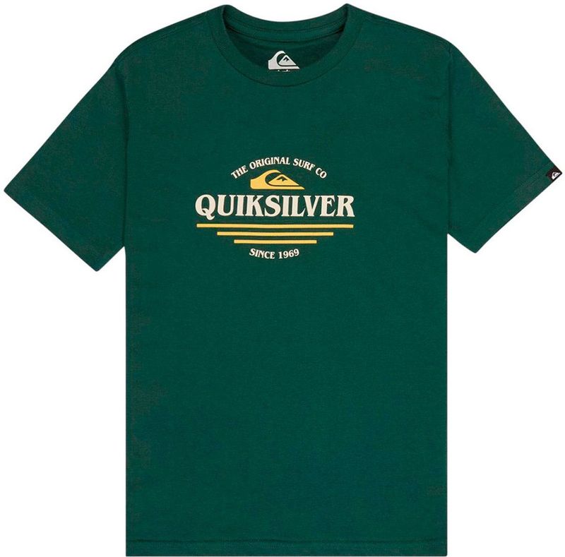 Quiksilver - Ev Type Line - T-shirt - Groen - Korte Mouwen - Jongens 14 Years