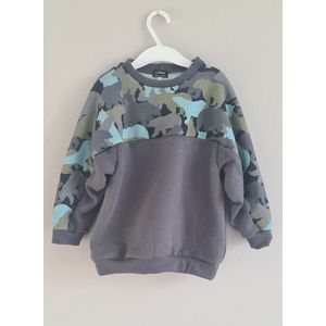 Sweater beren - nieuwe collectie - jongens - donkergrijs - maat 104