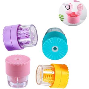 4 stuks Lenzendoosje - Lensreinigingscontainer - Contactlenzen Doosje - Lenzenpotje - plastic lensreinigerdoosje - Handmatige contactlensreiniger-Lenshouder - Lenzenhouder - Lenzenbakje - Contactlenzenhouder bewaardoos Set
